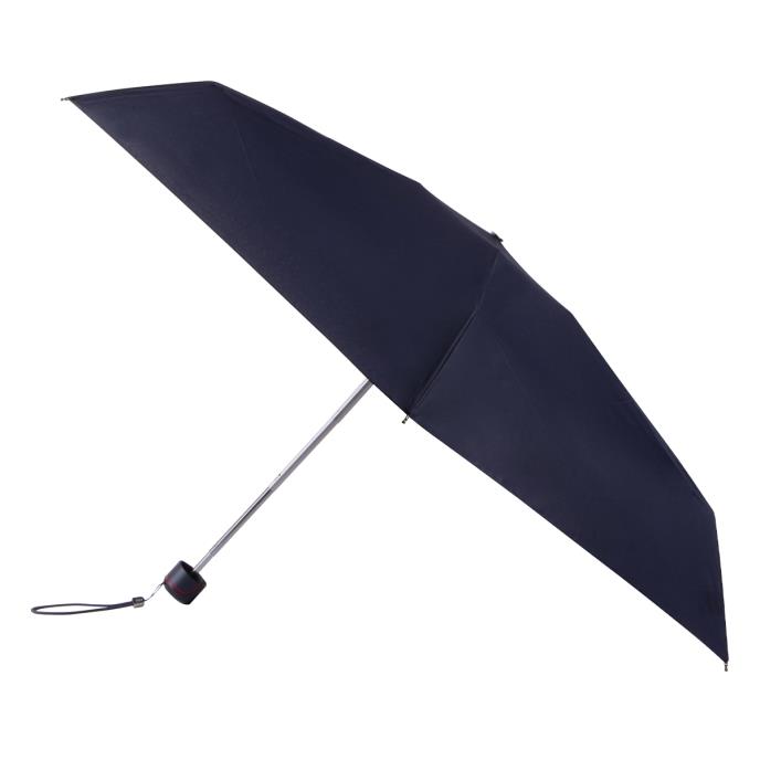 totes ECO-BRELLA® X-TRA STRONG Mini Plain Navy Umbrella (5 Section) Extra Image 1